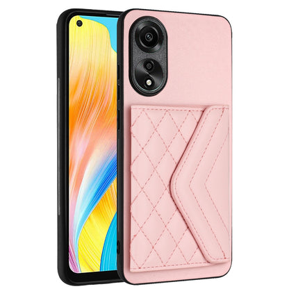 OPPO A78 4G Leather Case with Card Holder & RFID Protection, Long Lanyard Included