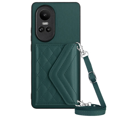 OPPO Reno10 5G Leather Case with Card Holder & RFID Protection, Long Lanyard Included