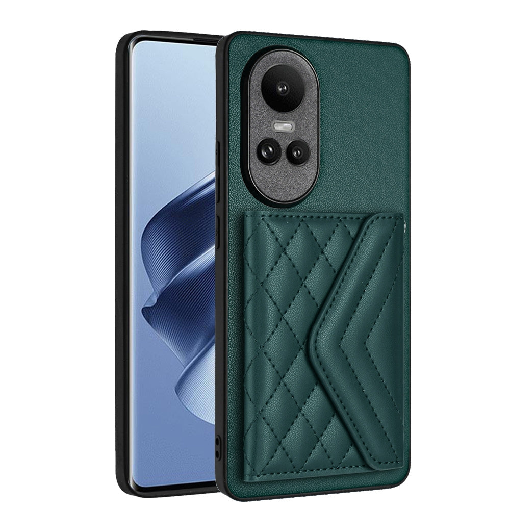 OPPO Reno10 5G Leather Case with Card Holder & RFID Protection, Long Lanyard Included