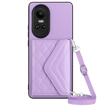 OPPO Reno10 5G Leather Case with Card Holder & RFID Protection, Long Lanyard Included