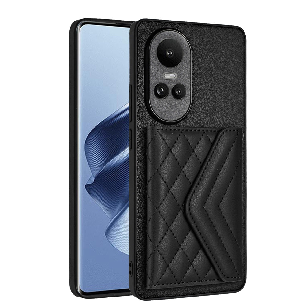 OPPO Reno10 5G Leather Case with Card Holder & RFID Protection, Long Lanyard Included
