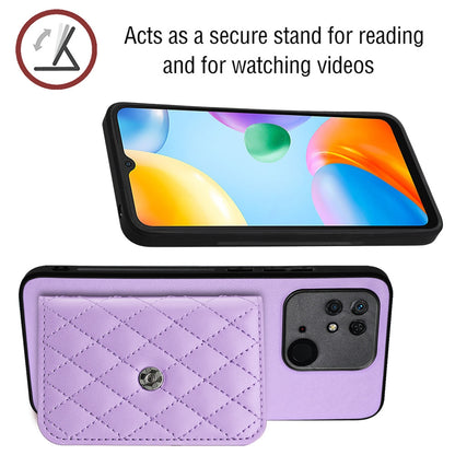 Xiaomi Redmi 10C Leather Case with Card Holder & RFID Protection, Long Lanyard Included