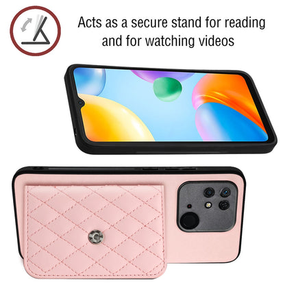 Xiaomi Redmi 10C Leather Case with Card Holder & RFID Protection, Long Lanyard Included