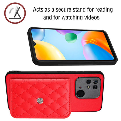 Xiaomi Redmi 10C Leather Case with Card Holder & RFID Protection, Long Lanyard Included