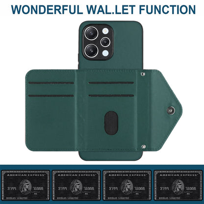 Xiaomi Redmi 12 4G Leather Case with Card Holder & RFID Protection, Long Lanyard Included