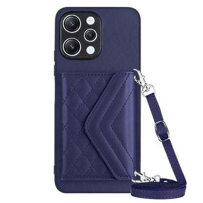 Xiaomi Redmi 12 4G Leather Case with Card Holder & RFID Protection, Long Lanyard Included