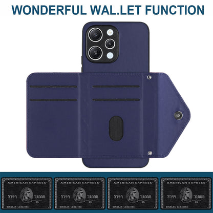 Xiaomi Redmi 12 4G Leather Case with Card Holder & RFID Protection, Long Lanyard Included