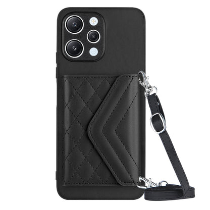 Xiaomi Redmi 12 4G Leather Case with Card Holder & RFID Protection, Long Lanyard Included