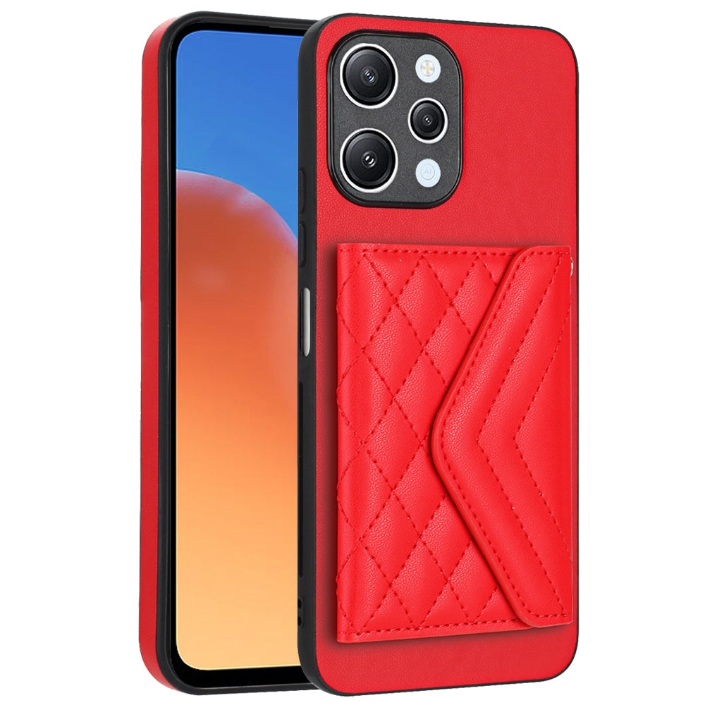 Xiaomi Redmi 12 4G Leather Case with Card Holder & RFID Protection, Long Lanyard Included