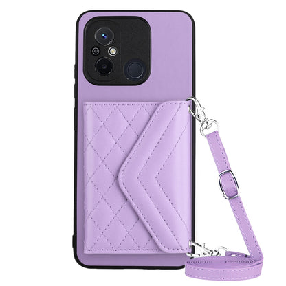 Xiaomi Redmi 12C Leather Case with Card Holder & RFID Protection, Long Lanyard Included
