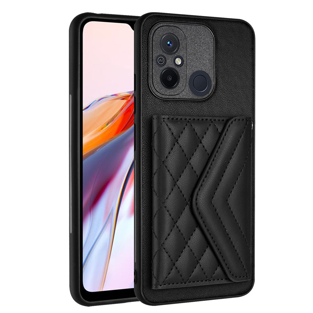 Xiaomi Redmi 12C Leather Case with Card Holder & RFID Protection, Long Lanyard Included