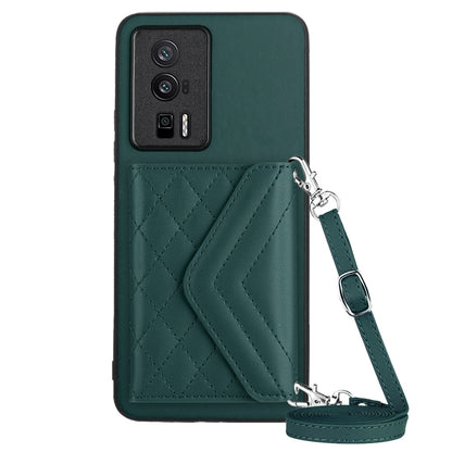 Xiaomi Redmi K60 Pro Leather Case with Card Holder & RFID Protection, Long Lanyard Included
