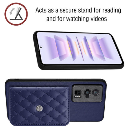 Xiaomi Redmi K60 Pro Leather Case with Card Holder & RFID Protection, Long Lanyard Included