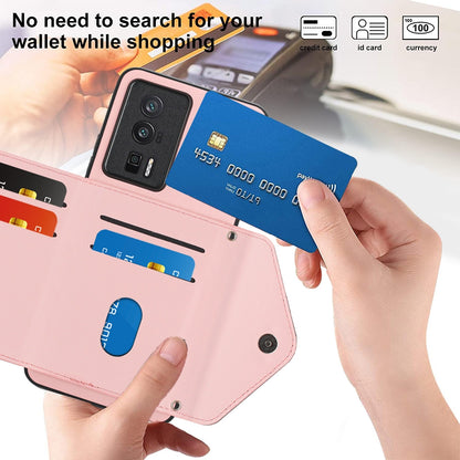 Xiaomi Redmi K60 Leather Case with Card Holder & RFID Protection, Long Lanyard Included