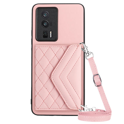 Xiaomi Redmi K60 Pro Leather Case with Card Holder & RFID Protection, Long Lanyard Included