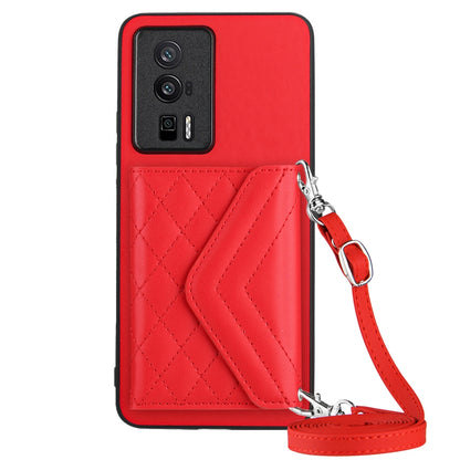 Xiaomi Redmi K60 Leather Case with Card Holder & RFID Protection, Long Lanyard Included