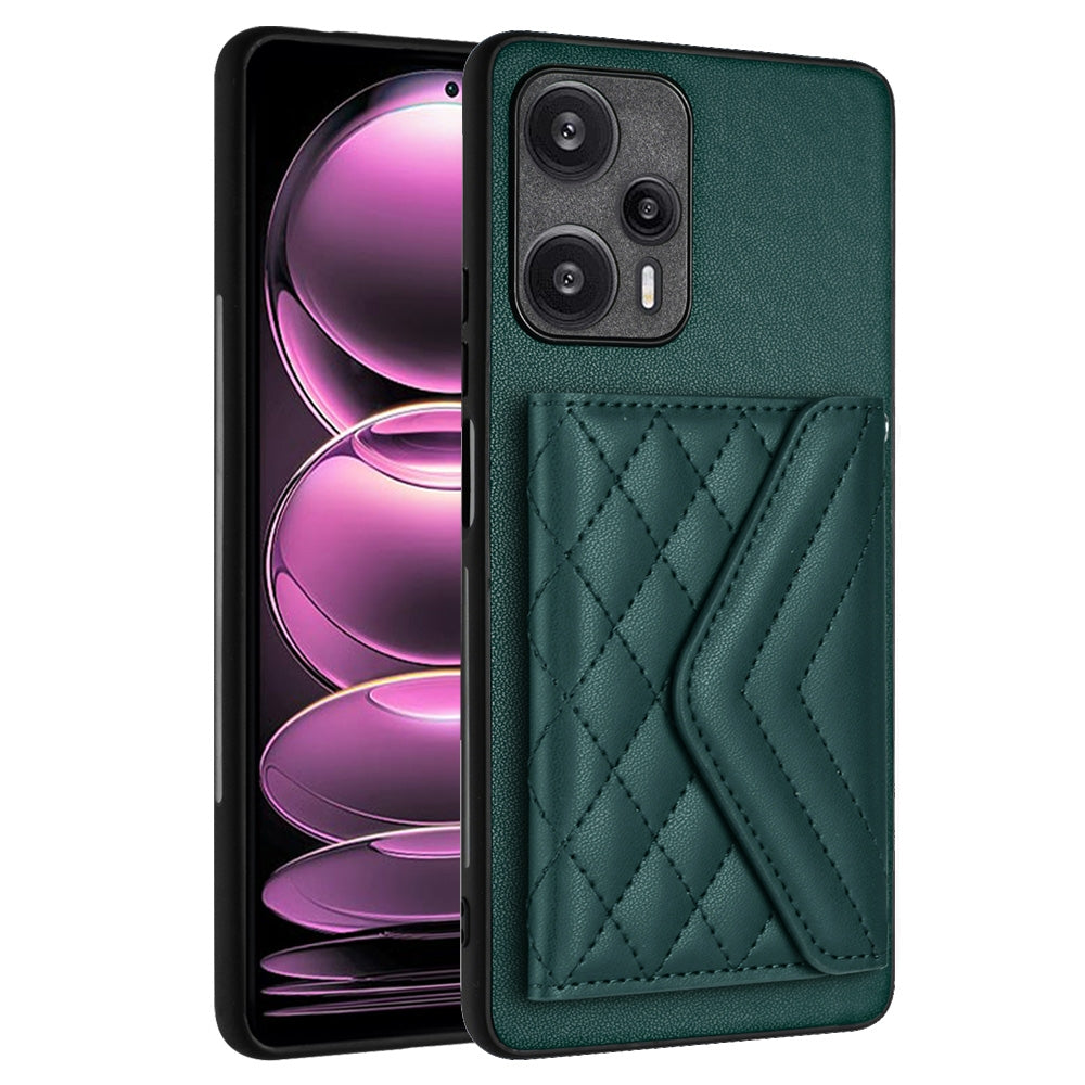 Xiaomi Redmi Note 12 Turbo Leather Case with Card Holder & RFID Protection, Long Lanyard Included