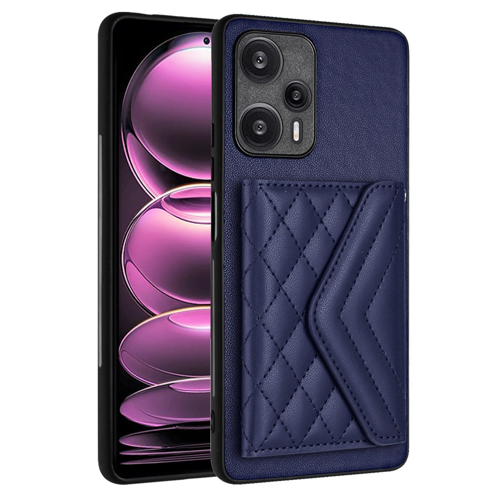 Xiaomi Redmi Note 12 Turbo Leather Case with Card Holder & RFID Protection, Long Lanyard Included