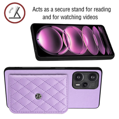 Xiaomi Redmi Note 12 Turbo Leather Case with Card Holder & RFID Protection, Long Lanyard Included