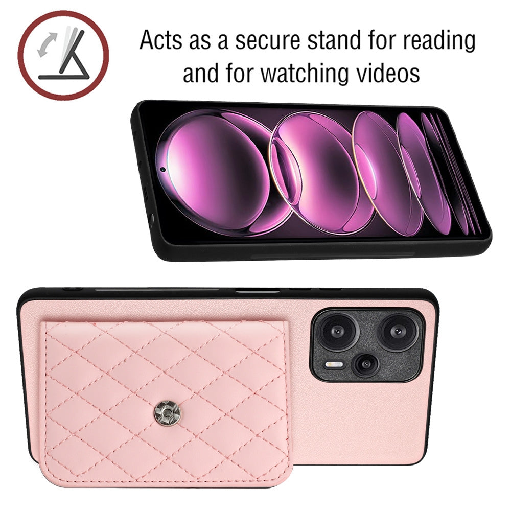 Xiaomi Redmi Note 12 Turbo Leather Case with Card Holder & RFID Protection, Long Lanyard Included