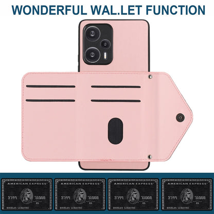 Xiaomi Redmi Note 12 Turbo Leather Case with Card Holder & RFID Protection, Long Lanyard Included