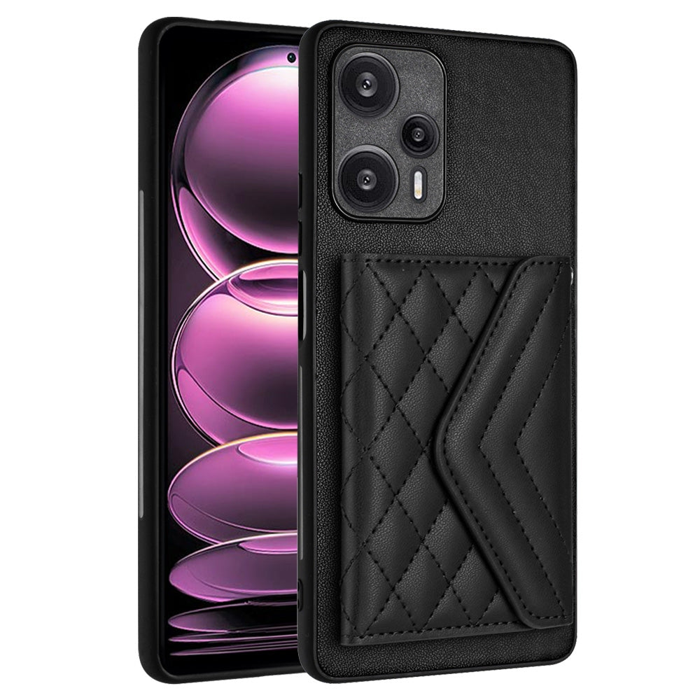 Xiaomi Redmi Note 12 Turbo Leather Case with Card Holder & RFID Protection, Long Lanyard Included
