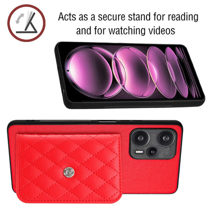 Xiaomi Redmi Note 12 Turbo Leather Case with Card Holder & RFID Protection, Long Lanyard Included