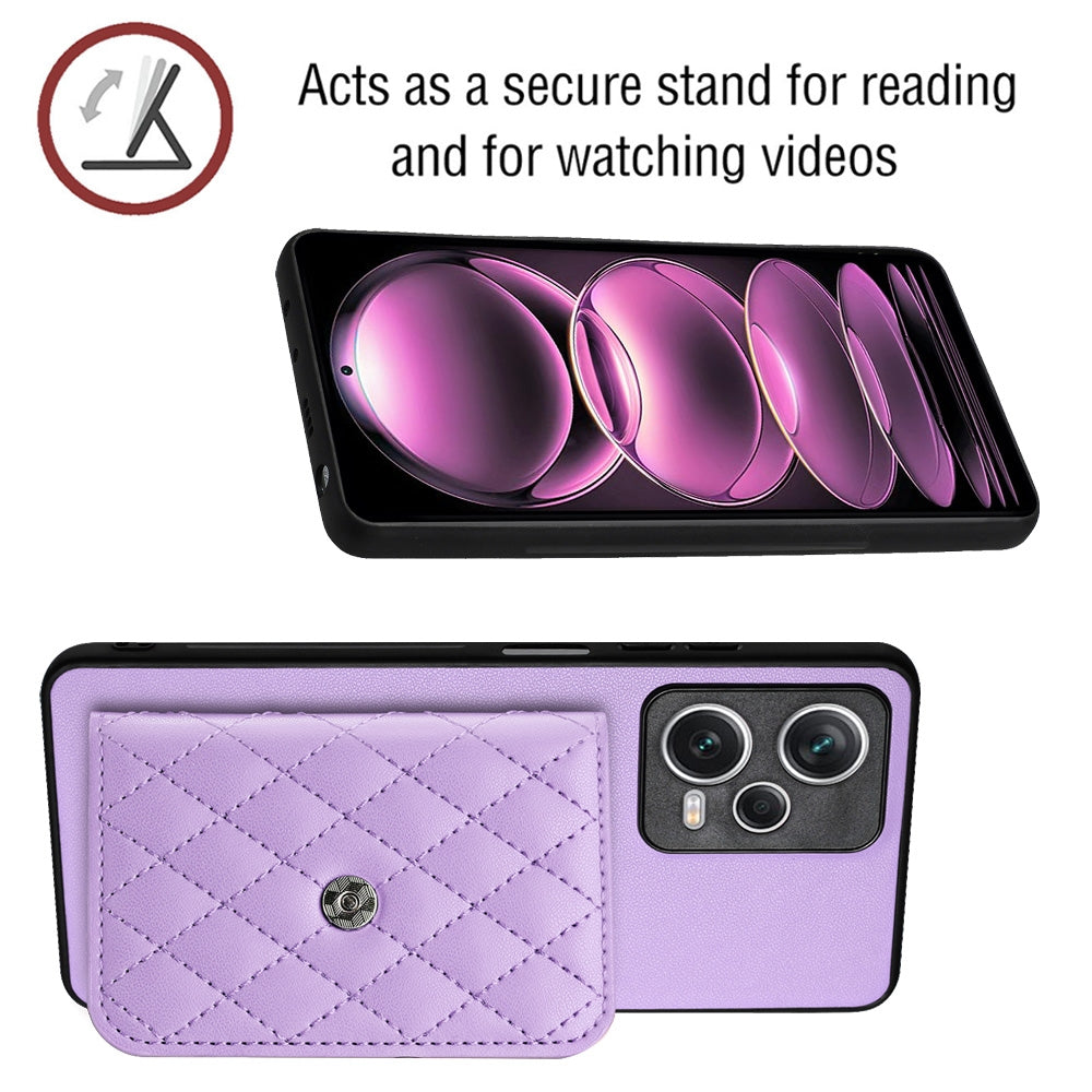 Xiaomi Redmi Note 12 5G Leather Case with Card Holder & RFID Protection, Long Lanyard Included