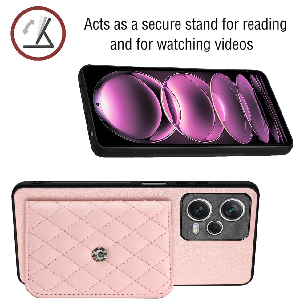 Xiaomi Redmi Note 12 5G Leather Case with Card Holder & RFID Protection, Long Lanyard Included