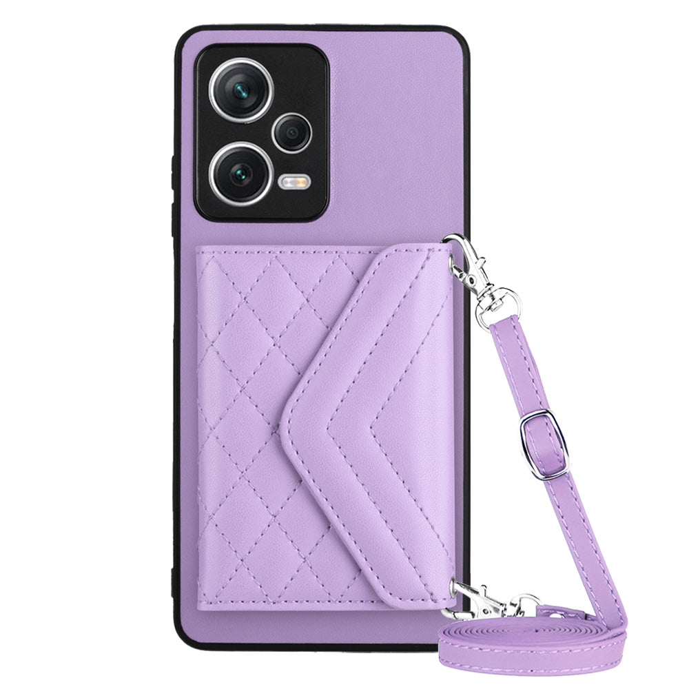 Xiaomi Redmi Note 12 Pro 5G Leather Case with Card Holder & RFID Protection, Long Lanyard Included