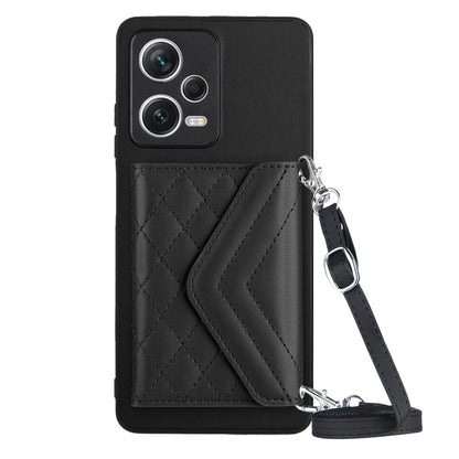 Xiaomi Redmi Note 12 Pro 5G Leather Case with Card Holder & RFID Protection, Long Lanyard Included