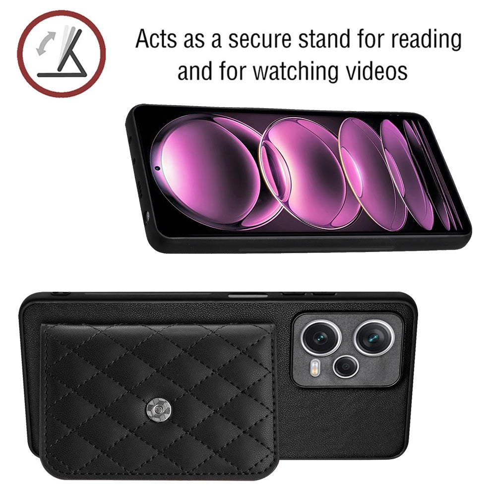 Xiaomi Redmi Note 12 Pro 5G Leather Case with Card Holder & RFID Protection, Long Lanyard Included