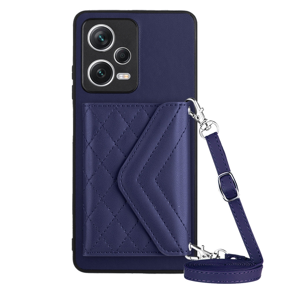 Xiaomi Redmi Note 12 Pro+ 5G Leather Case with Card Holder & RFID Protection, Long Lanyard Included