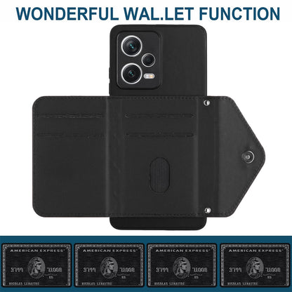 Xiaomi Redmi Note 12 Pro+ 5G Leather Case with Card Holder & RFID Protection, Long Lanyard Included