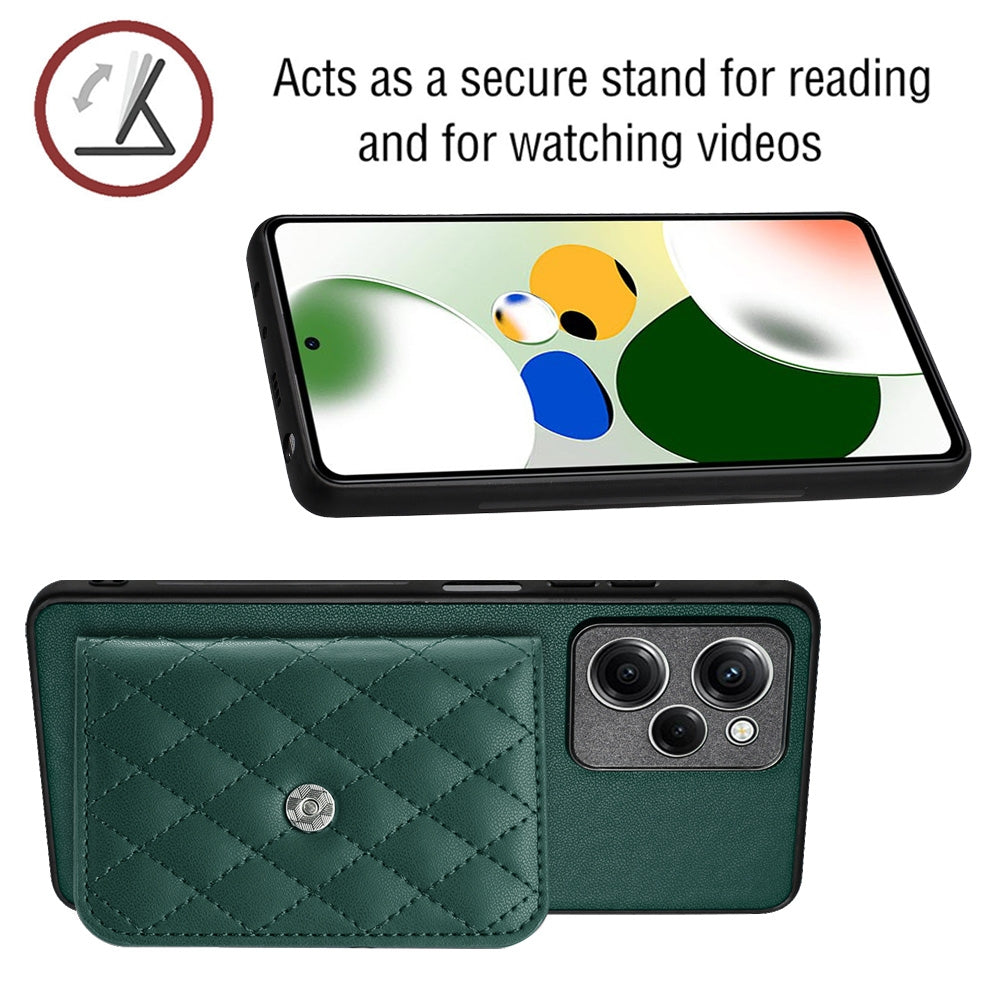 Xiaomi Redmi Note 12 Pro Speed Leather Case with Card Holder & RFID Protection, Long Lanyard Included