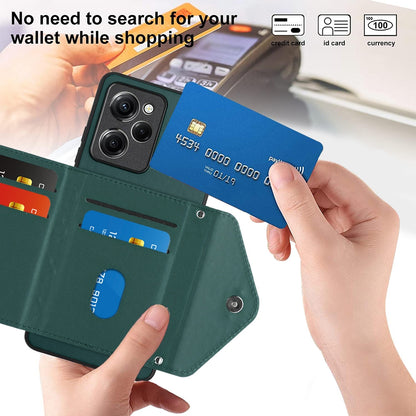 Xiaomi Redmi Note 12 Pro Speed Leather Case with Card Holder & RFID Protection, Long Lanyard Included