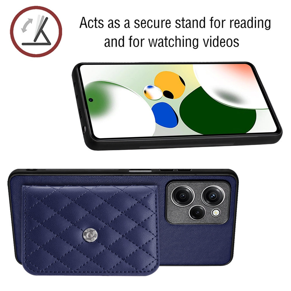 Xiaomi Redmi Note 12 Pro Speed Leather Case with Card Holder & RFID Protection, Long Lanyard Included