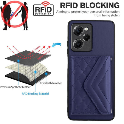 Xiaomi Redmi Note 12 Pro Speed Leather Case with Card Holder & RFID Protection, Long Lanyard Included