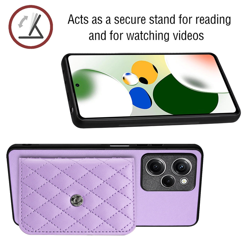 Xiaomi Redmi Note 12 Pro Speed Leather Case with Card Holder & RFID Protection, Long Lanyard Included