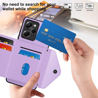 Xiaomi Redmi Note 12 Pro Speed Leather Case with Card Holder & RFID Protection, Long Lanyard Included