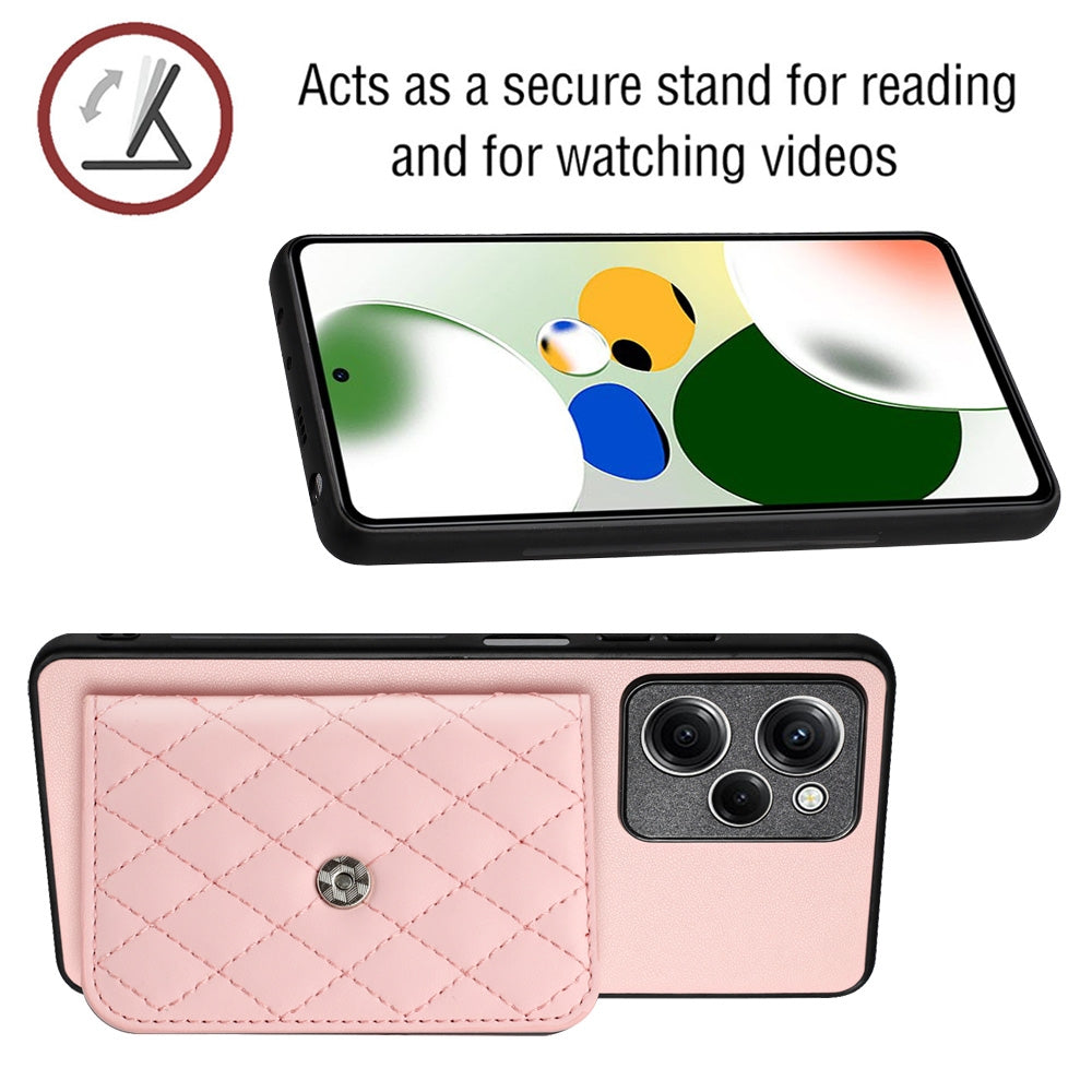 Xiaomi Redmi Note 12 Pro Speed Leather Case with Card Holder & RFID Protection, Long Lanyard Included
