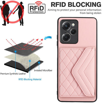 Xiaomi Redmi Note 12 Pro Speed Leather Case with Card Holder & RFID Protection, Long Lanyard Included
