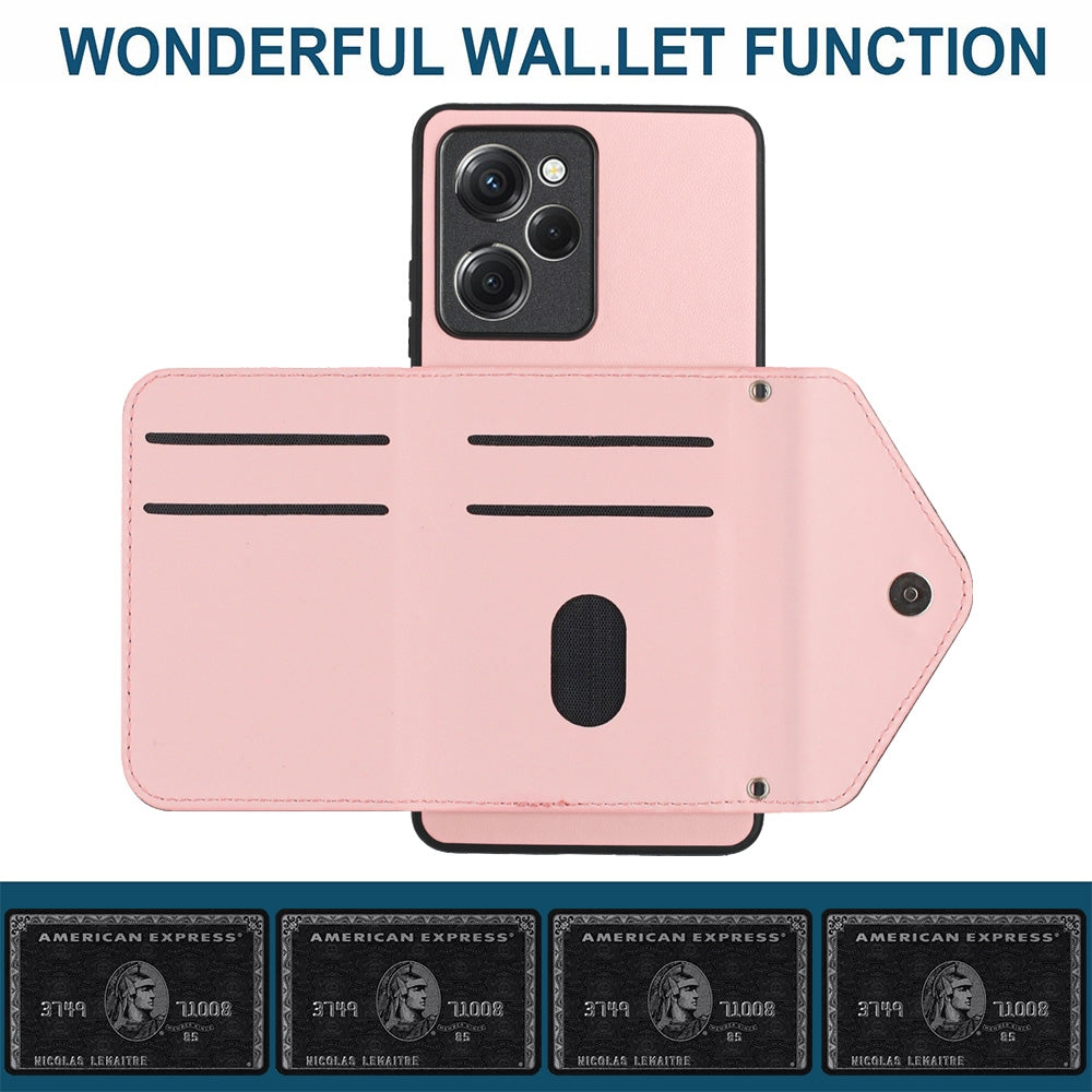 Xiaomi Redmi Note 12 Pro Speed Leather Case with Card Holder & RFID Protection, Long Lanyard Included