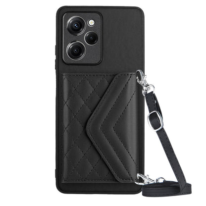 Xiaomi Redmi Note 12 Pro Speed Leather Case with Card Holder & RFID Protection, Long Lanyard Included