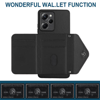 Xiaomi Redmi Note 12 Pro Speed Leather Case with Card Holder & RFID Protection, Long Lanyard Included