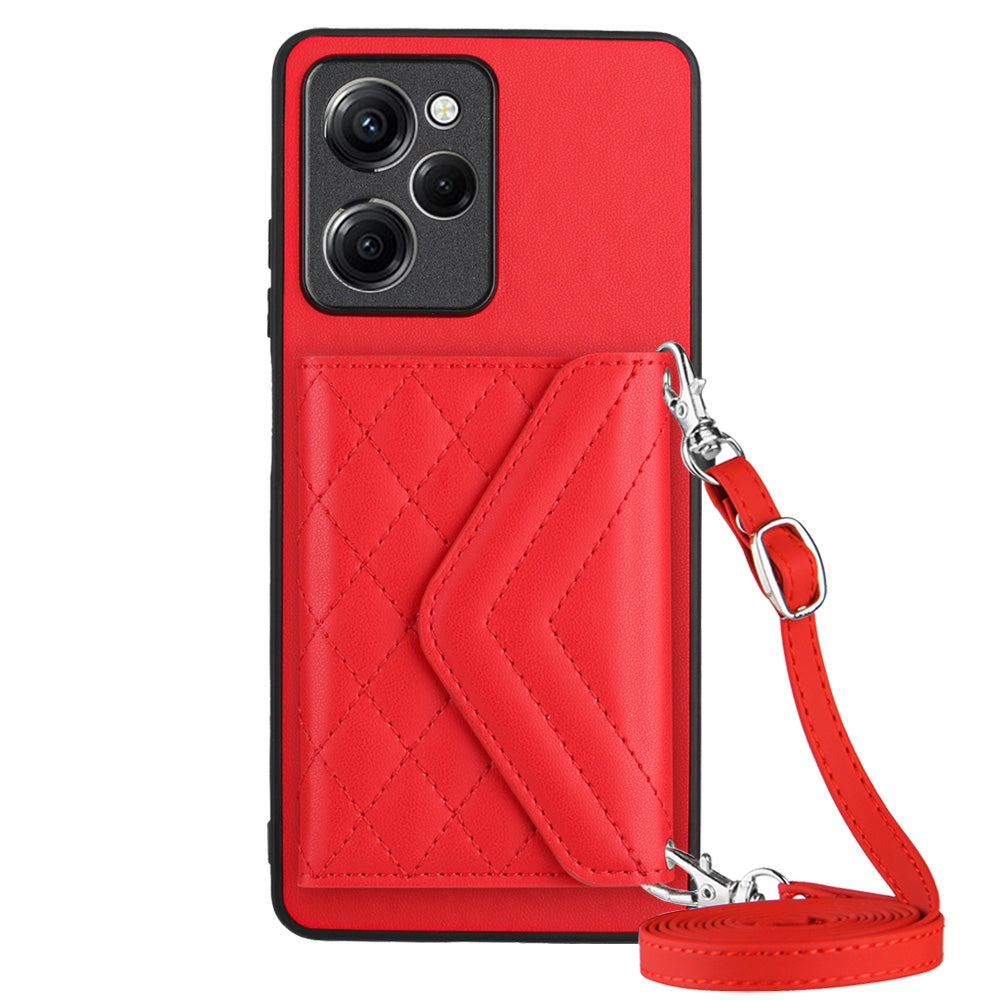 Xiaomi Redmi Note 12 Pro Speed Leather Case with Card Holder & RFID Protection, Long Lanyard Included