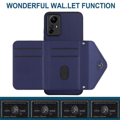 Xiaomi Redmi Note 12S 4G Leather Case with Card Holder & RFID Protection, Long Lanyard Included