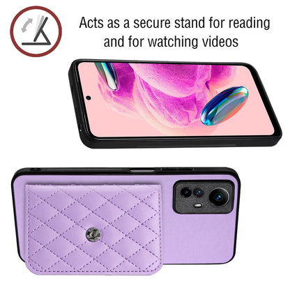Xiaomi Redmi Note 12S 4G Leather Case with Card Holder & RFID Protection, Long Lanyard Included