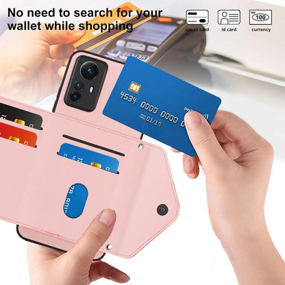 Xiaomi Redmi Note 12S 4G Leather Case with Card Holder & RFID Protection, Long Lanyard Included