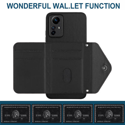 Xiaomi Redmi Note 12S 4G Leather Case with Card Holder & RFID Protection, Long Lanyard Included